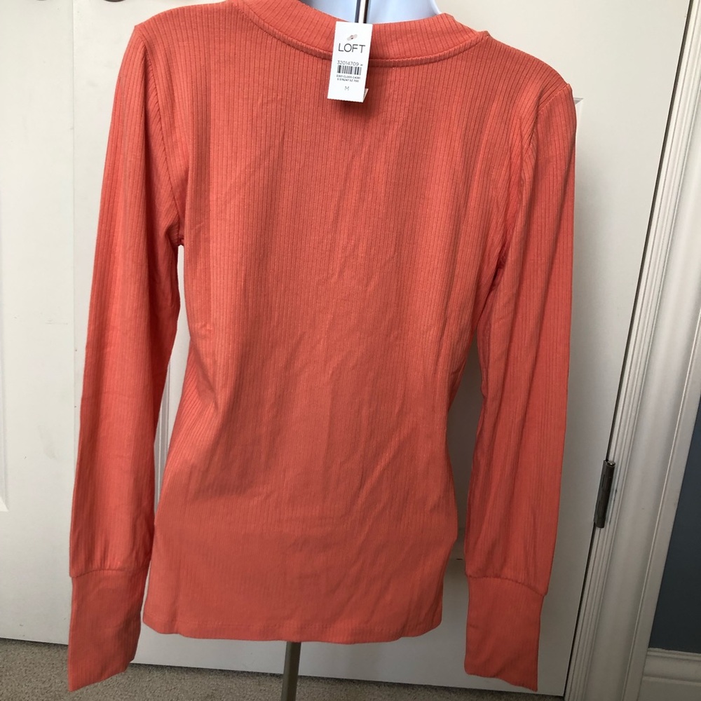 Loft gorgeous coral shirt - Picture 8 of 10